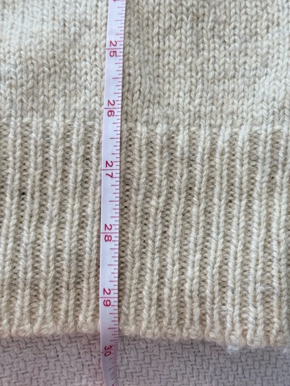 Vintage London Fog Wool Crewneck Sweater with Button Placket in Oatmeal